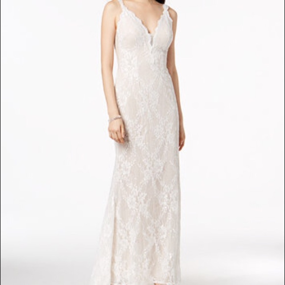 White lace gown